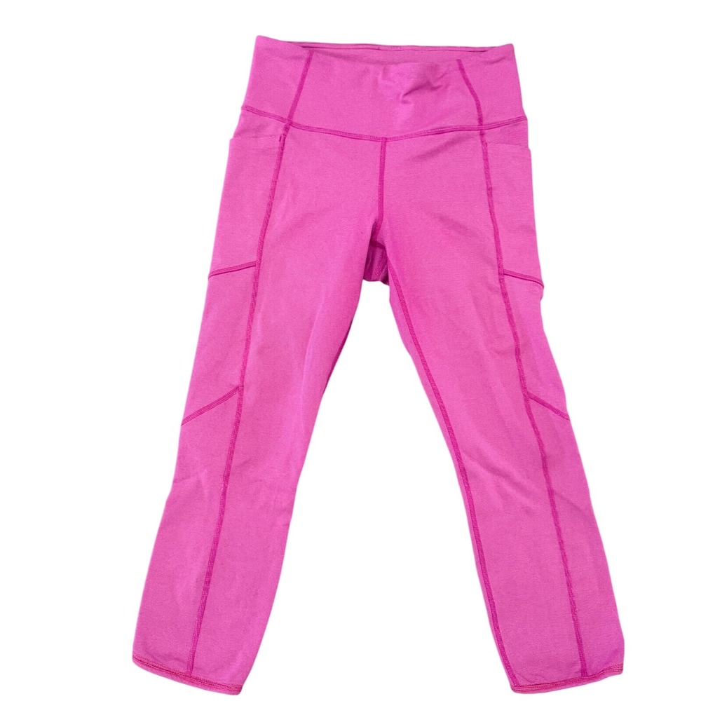 Athleta Yoga Capri Leggings High Waisted Athletic Workout Pants Pockets S